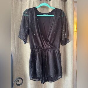 Stone Row Twinkle Black Women's Romper